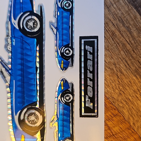 Vintage vending machine stickers Prism Blue Ferrari - Picture 2 of 7